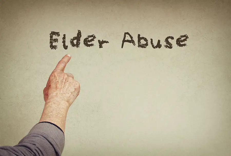 finger pointing to elder abuse