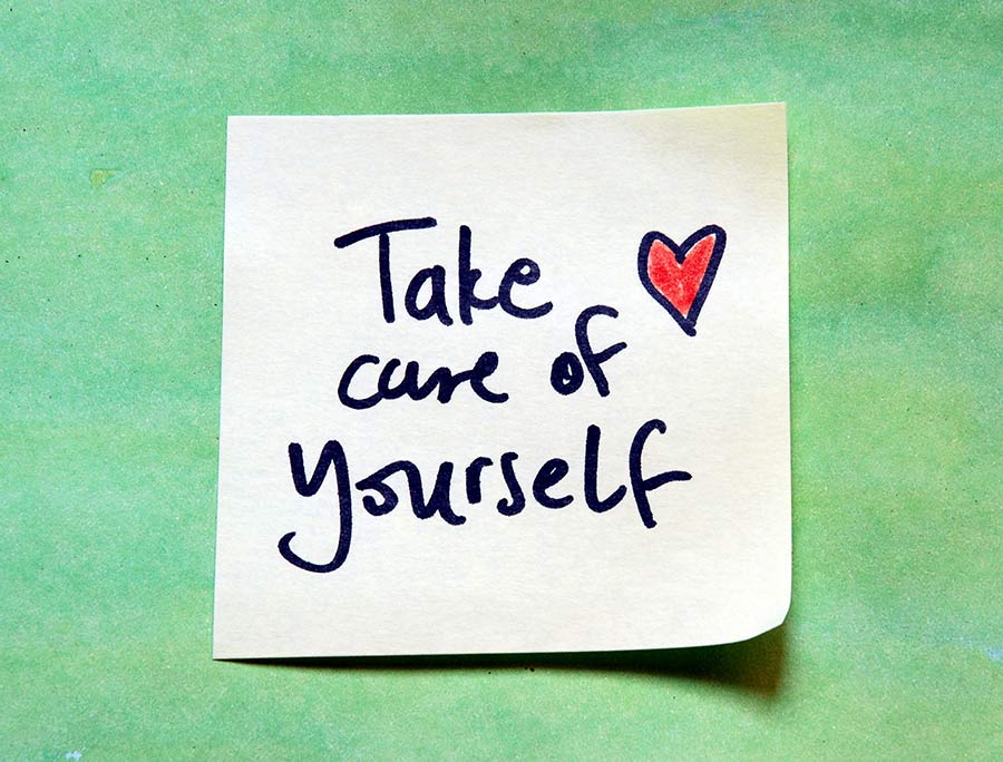 Take Care of Yourself sticky note reminder
