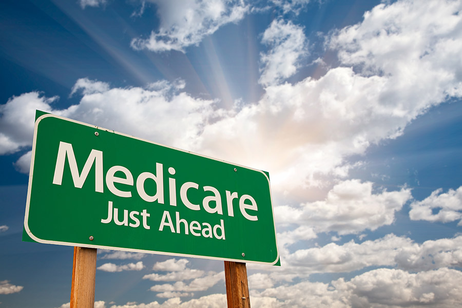 Medicare Just Ahead sign